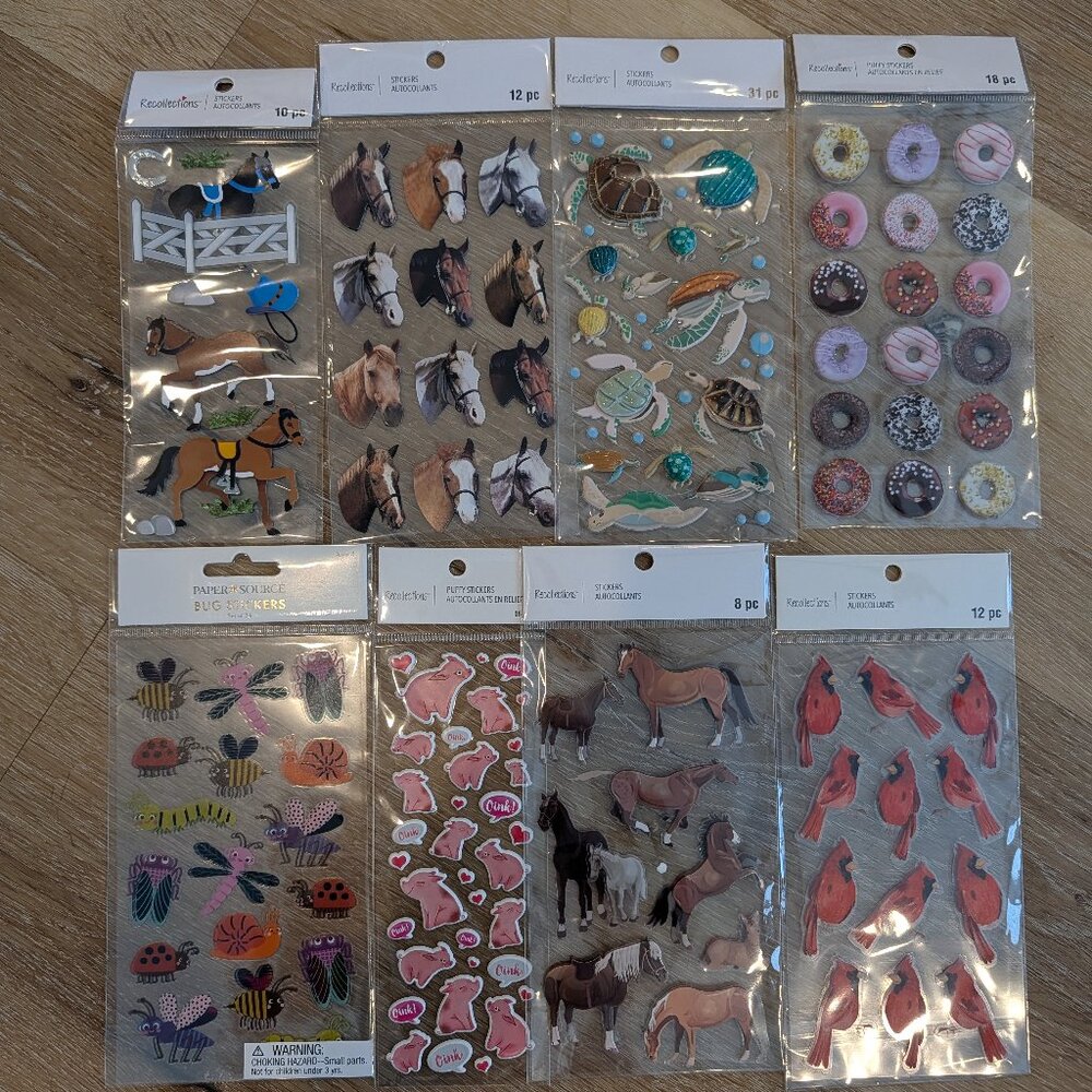 Lot of 8 Sticker Sheets